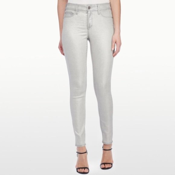 NYDJ Denim - NYDJ Metallic Shimmer Skinny Ankle Jeans